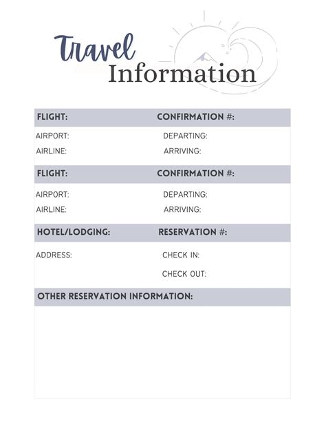 Travel Information .